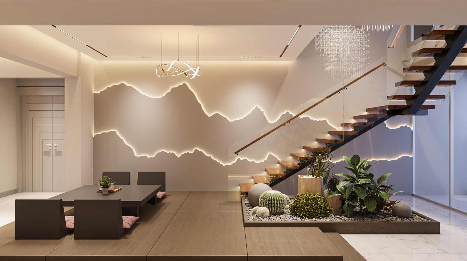 Interior designer sketching plans